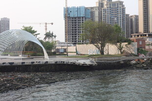 湛江城市河畔现代景观建筑