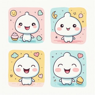可爱萌趣卡通小兔表情包