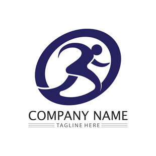 跑步主题公司标志设计