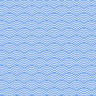 蓝白海浪纹中式传统图案