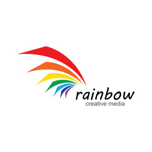 彩虹主题创意标志设计