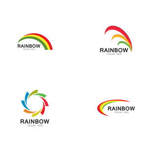 彩虹主题创意标志设计