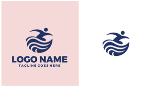 海浪主题企业标志设计