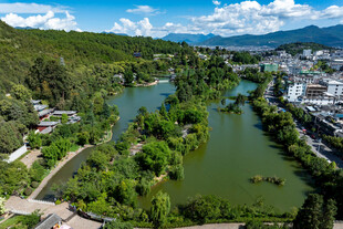  亚洲中国云南丽江黑龙潭风光