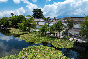 亚洲中国云南大理喜洲古镇风光