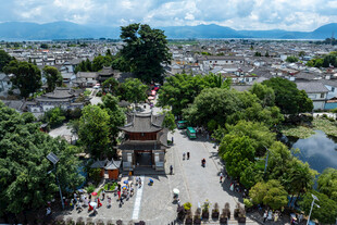 亚洲中国云南大理喜洲古镇风光