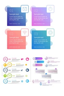 多彩创意信息图表模板