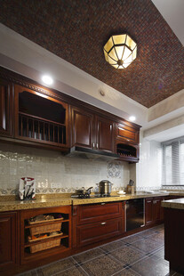 现代风格木质厨房空间