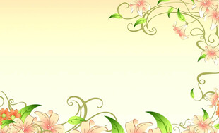 花卉藤蔓装饰边框背景图