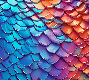 多彩鱼鳞状纹理图案