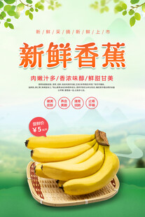 香蕉促销海报