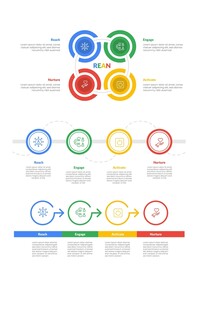 多彩环形图表模板