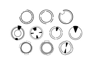 多样金属环形饰品科技边框展示