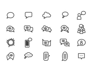 通讯与对话图标集合