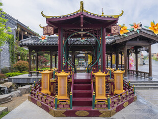 中式古典凉亭景观