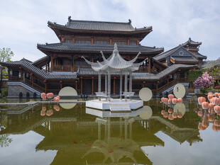 中式水乡古建筑景观