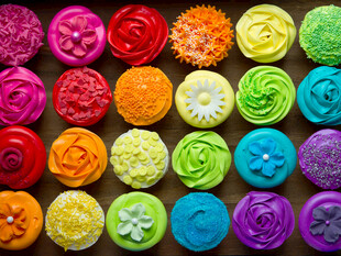 多彩纸杯蛋糕