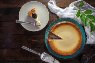 美味芝士蛋糕切片