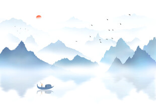 中国风山水画