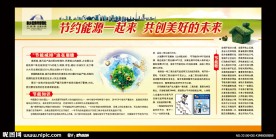 节能减排展板设计模板