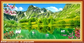 自然风景山水画