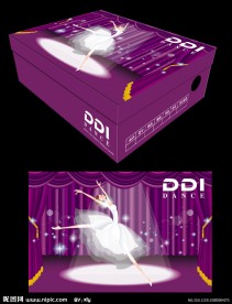 舞蹈鞋包装盒设计（展开图）