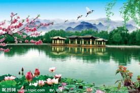 山水壁画