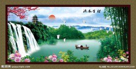 山水画 壁画