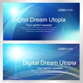 蓝色科技展板背景图片