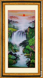聚宝盆风景画 挂画