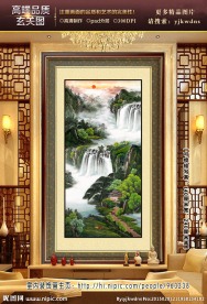 玄关聚宝盆风水画