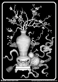 花瓶灰度图