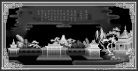 山水灰度图
