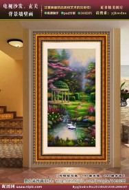 漂亮的花田水景