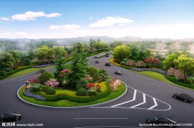 北京道路效果图鸟瞰