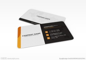 橙黄色名片模板