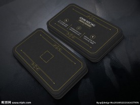 黑色大气PSD名片