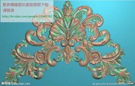 洋花门上花精雕图