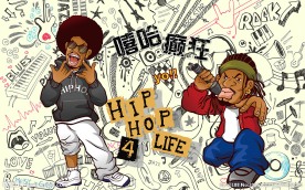 嘻哈风格HIPHOP背景墙