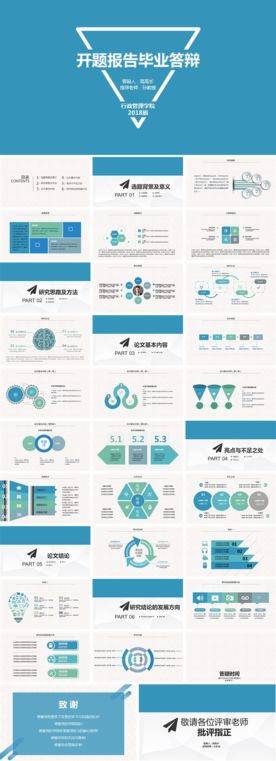 蓝色简约大气论文答辩开题报告