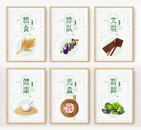 整套校园食堂文化展板设计