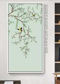 花鸟图 玄关装饰画