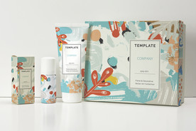 化妆品套盒包装设计 平面图