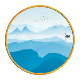 中国风   抽象山水画 大厅装