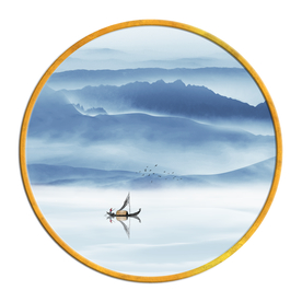 中国风   抽象山水画 大厅装