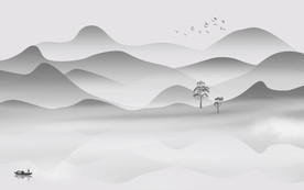 中国风意境新山水画 TIF分层