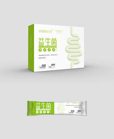 益生菌固体饮料包装平面图