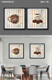 咖啡复古餐厅装饰画