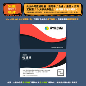 精美矢量名片企业公司通用名片