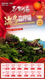 2020 三亚旅游 春节海报